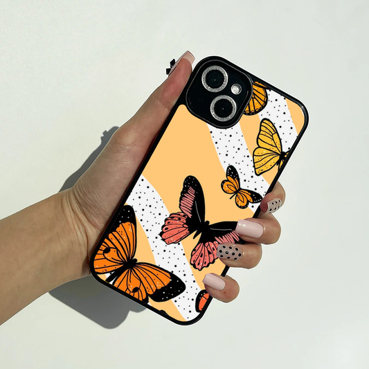 Butterfly Wings Effect Protective Glass Case