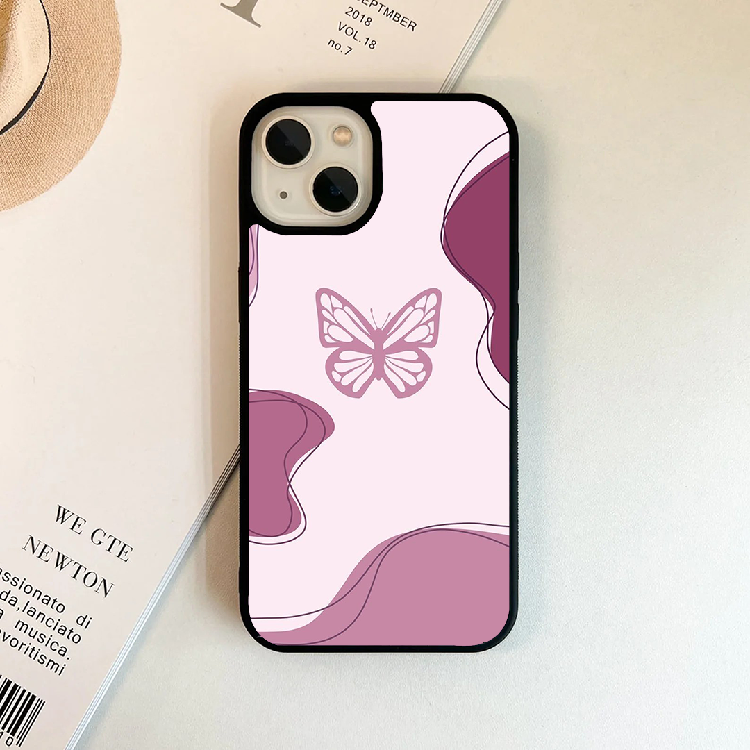Butterfly Wings Effect Protective Glass Case