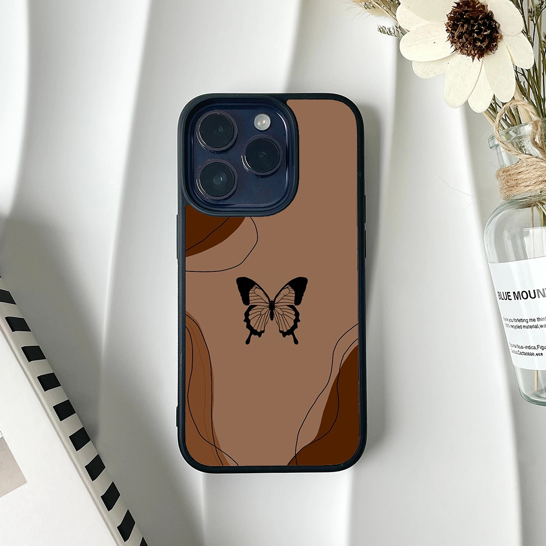 Butterfly Wings Effect Protective Glass Case