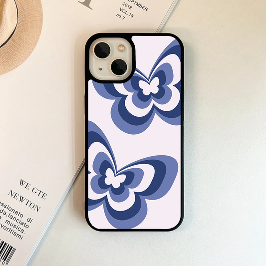 Butterfly Wings Effect Protective Glass Case