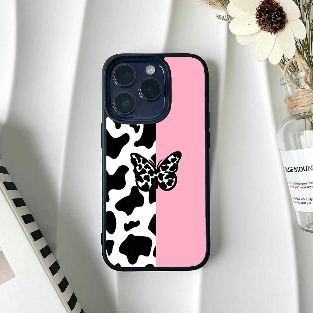 Butterfly Wings Effect Protective Glass Case