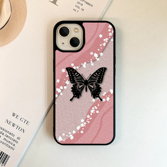Butterfly Wings Effect Protective Glass Case