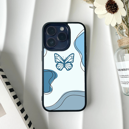 Butterfly Wings Effect Protective Glass Case