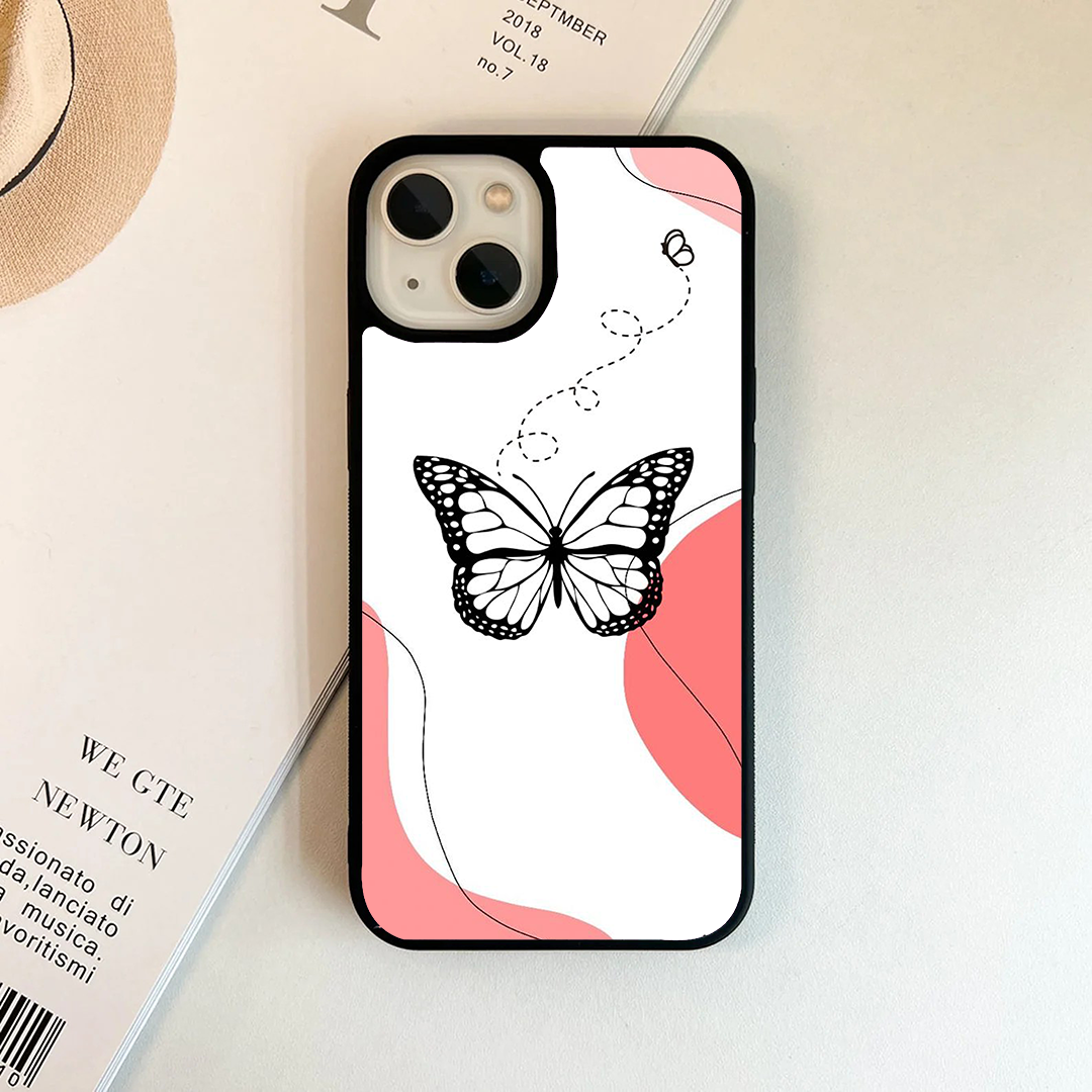 Butterfly Wings Effect Protective Glass Case