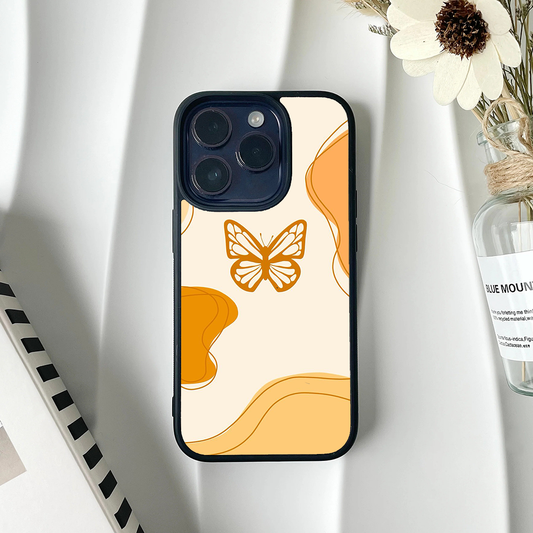 Butterfly Wings Effect Protective Glass Case