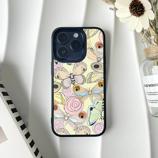 Butterfly Wings Effect Protective Glass Case