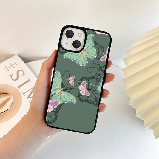 Butterfly Wings Effect Protective Glass Case