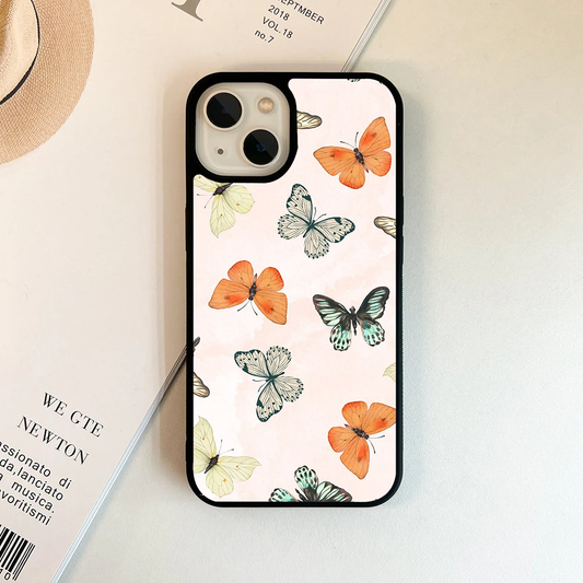 Butterfly Wings Effect Protective Glass Case