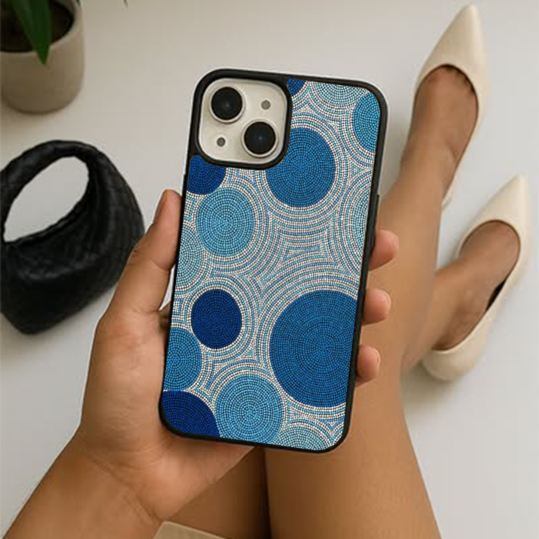 Midnight Swirl Protective Glass Case