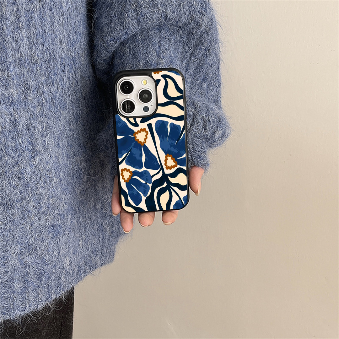 Neon Cobalt Protective Glass Case