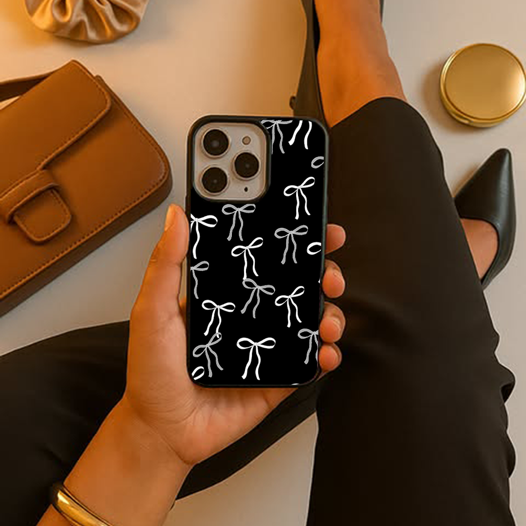 Whimsy Bow Charm Printed Protective Phone Case Back Cover