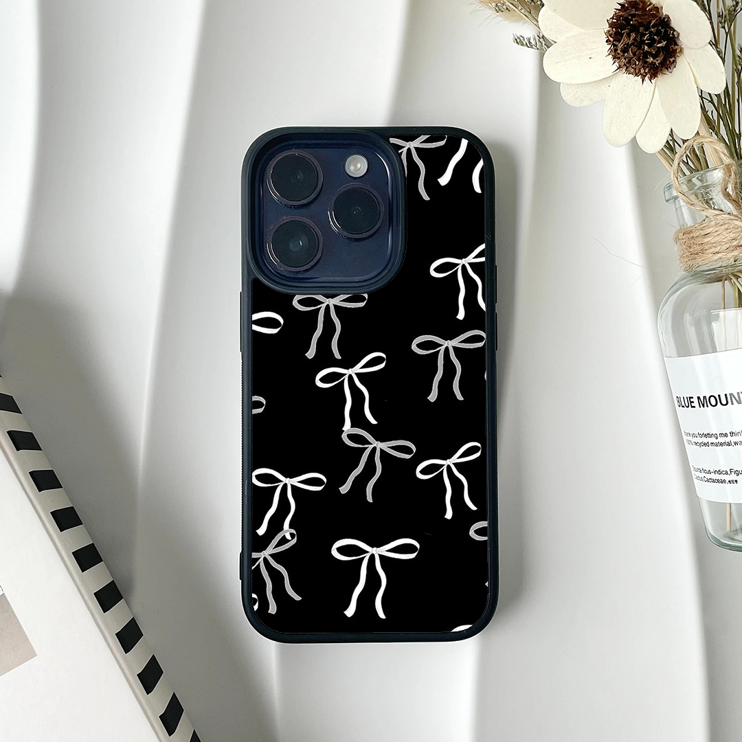 Whimsy Bow Charm Printed Protective Phone Case Back Cover