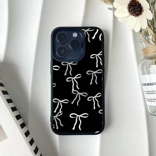 Whimsy Bow Charm Printed Protective Phone Case Back Cover