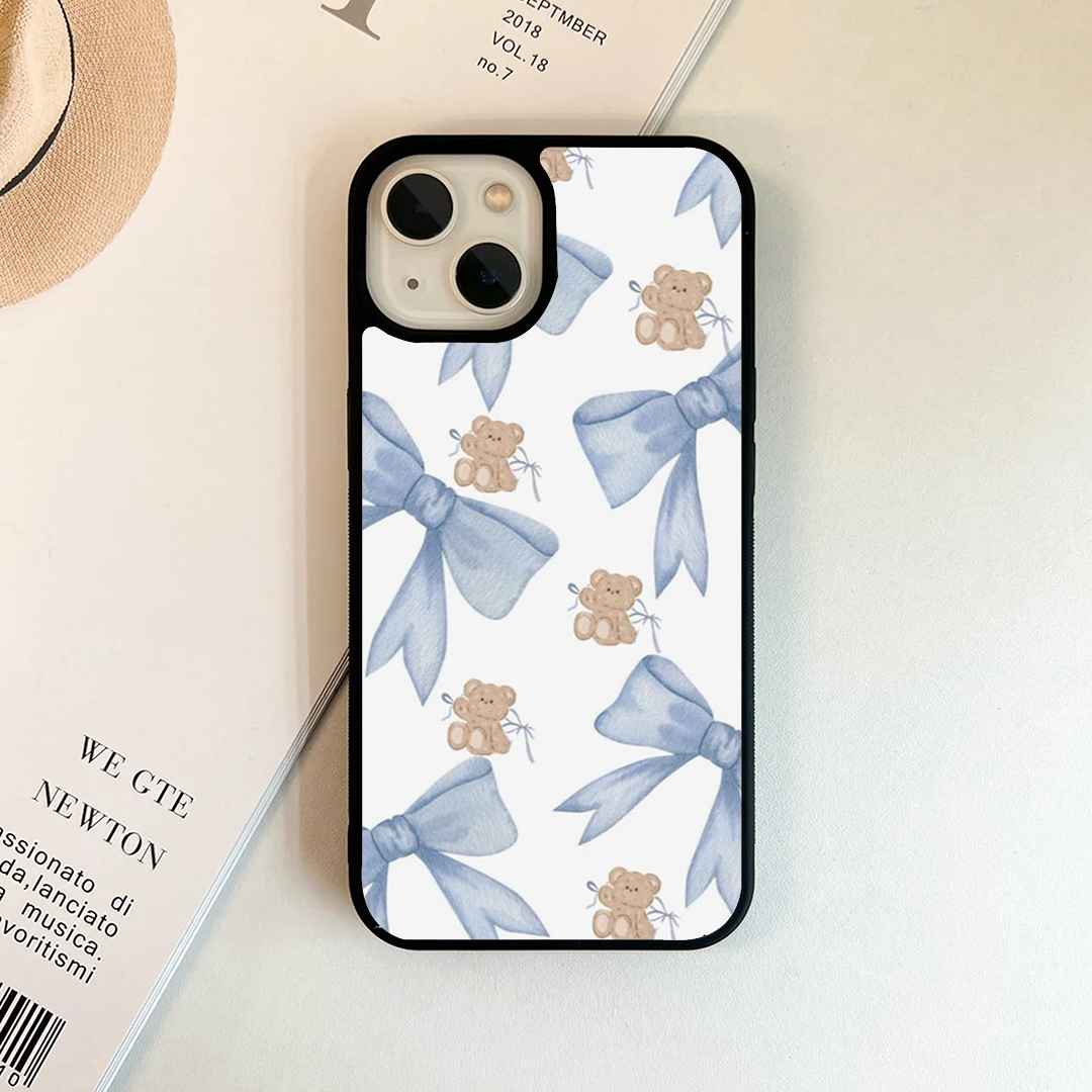 Snuggles Bow Charm Printed Protective Phone Case Back Cover