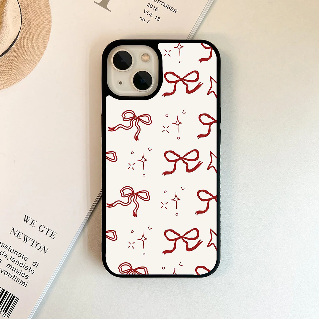 Twinkle Bow Charm Printed Protective Phone Case Back Cover