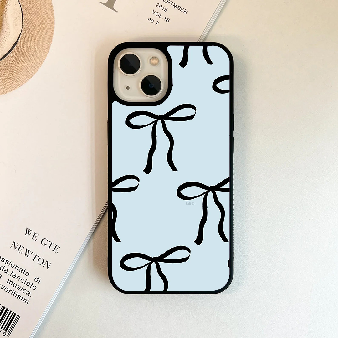 Bluebell Bow Printed Protective Phone Case Back Cover