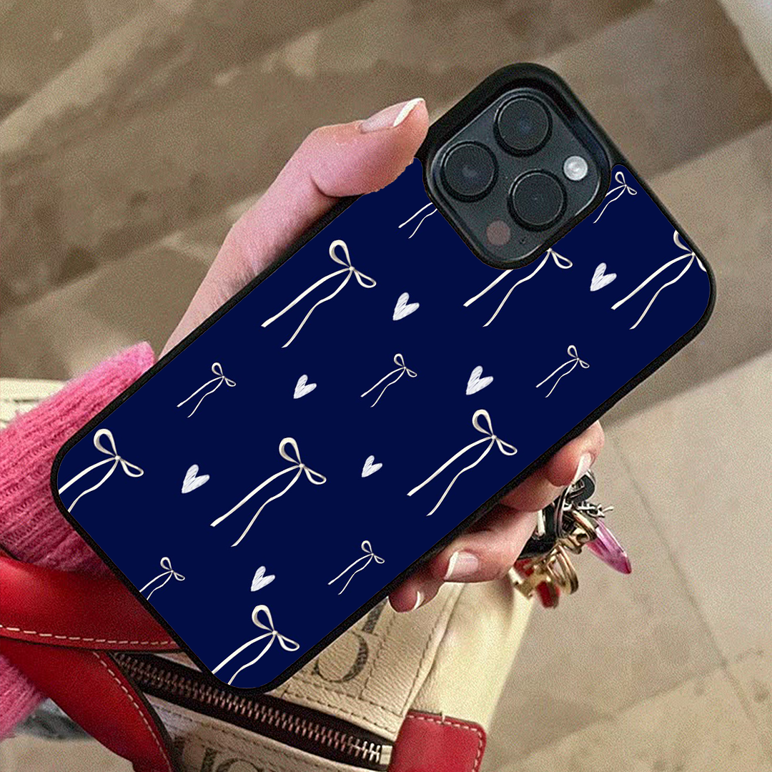 Elite Heart Bow Printed Protective Phone Case Back Cover