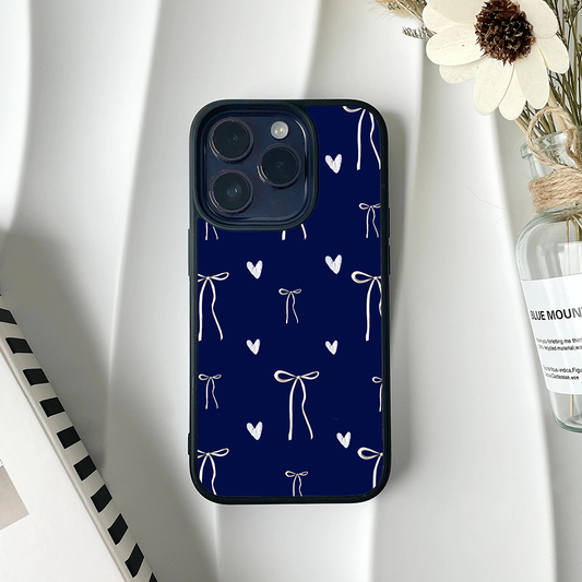 Elite Heart Bow Printed Protective Phone Case Back Cover