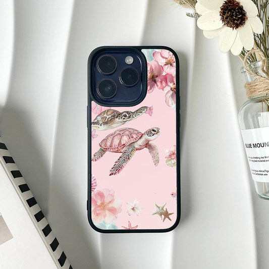 Peach Turtle Phone Case Back Cover