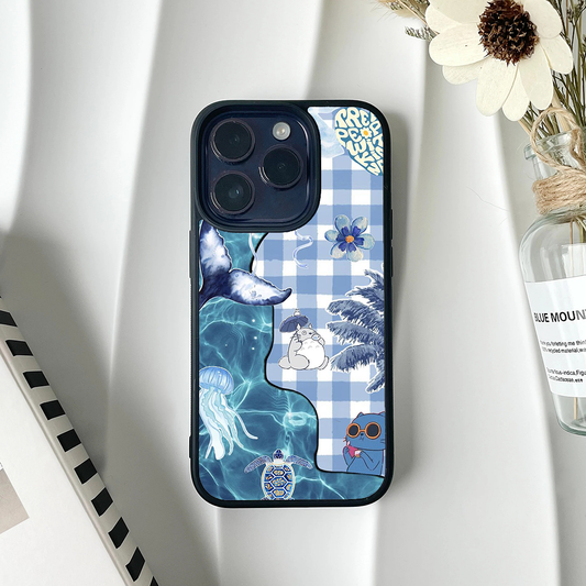 Mediterranean Turtle Vibes Protective Phone Case Back Cover