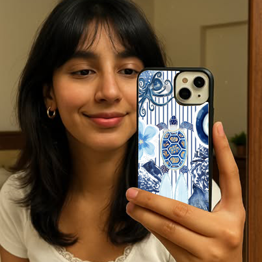 Stripe Escape Blue Phone Case Back Cover