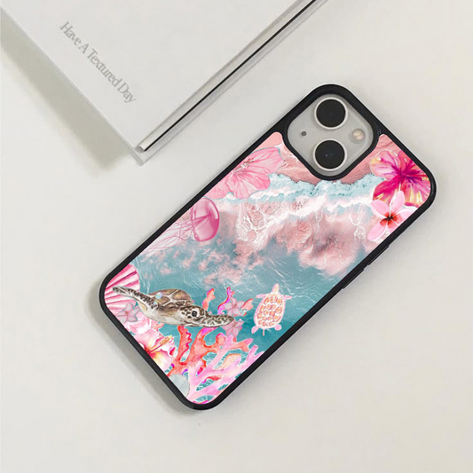 Pink Tropical Breeze Protective Phone Case Back Cover