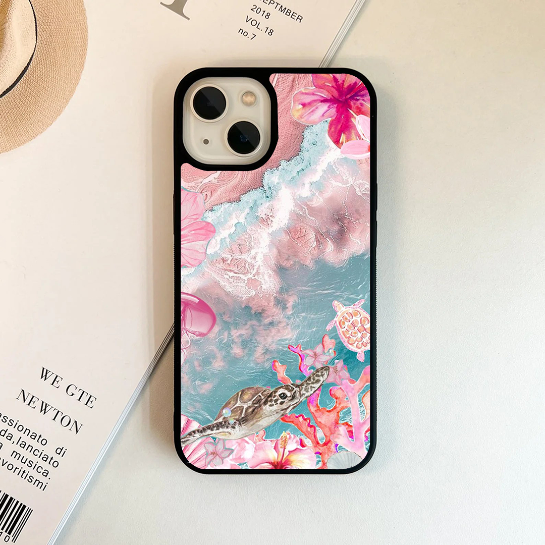 Pink Tropical Breeze Protective Phone Case Back Cover
