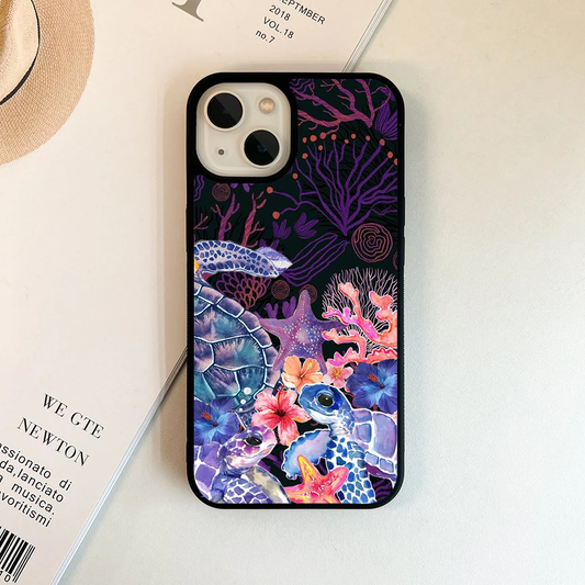 Ocean Midnight Sketch Protective Phone Case Back Cover