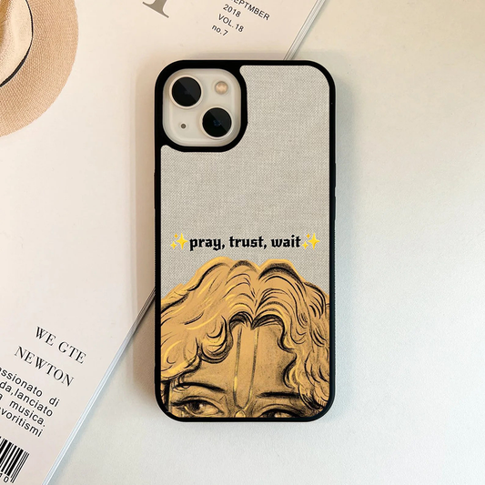 Pray Trust Wait Krishna Divine Printed Protective Case
