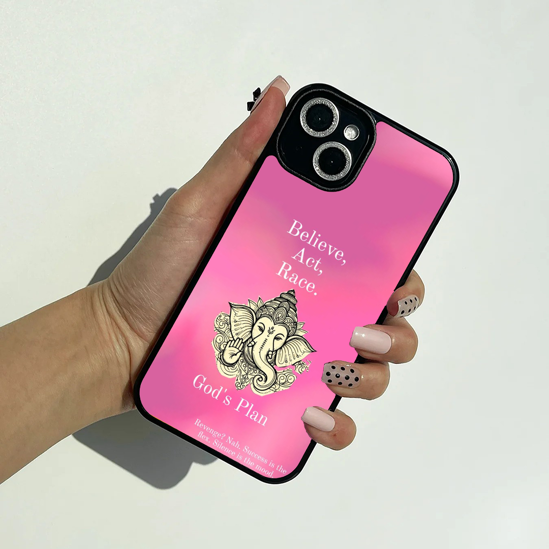 Believe Act Race Ganesh Divine Printed Protective Case