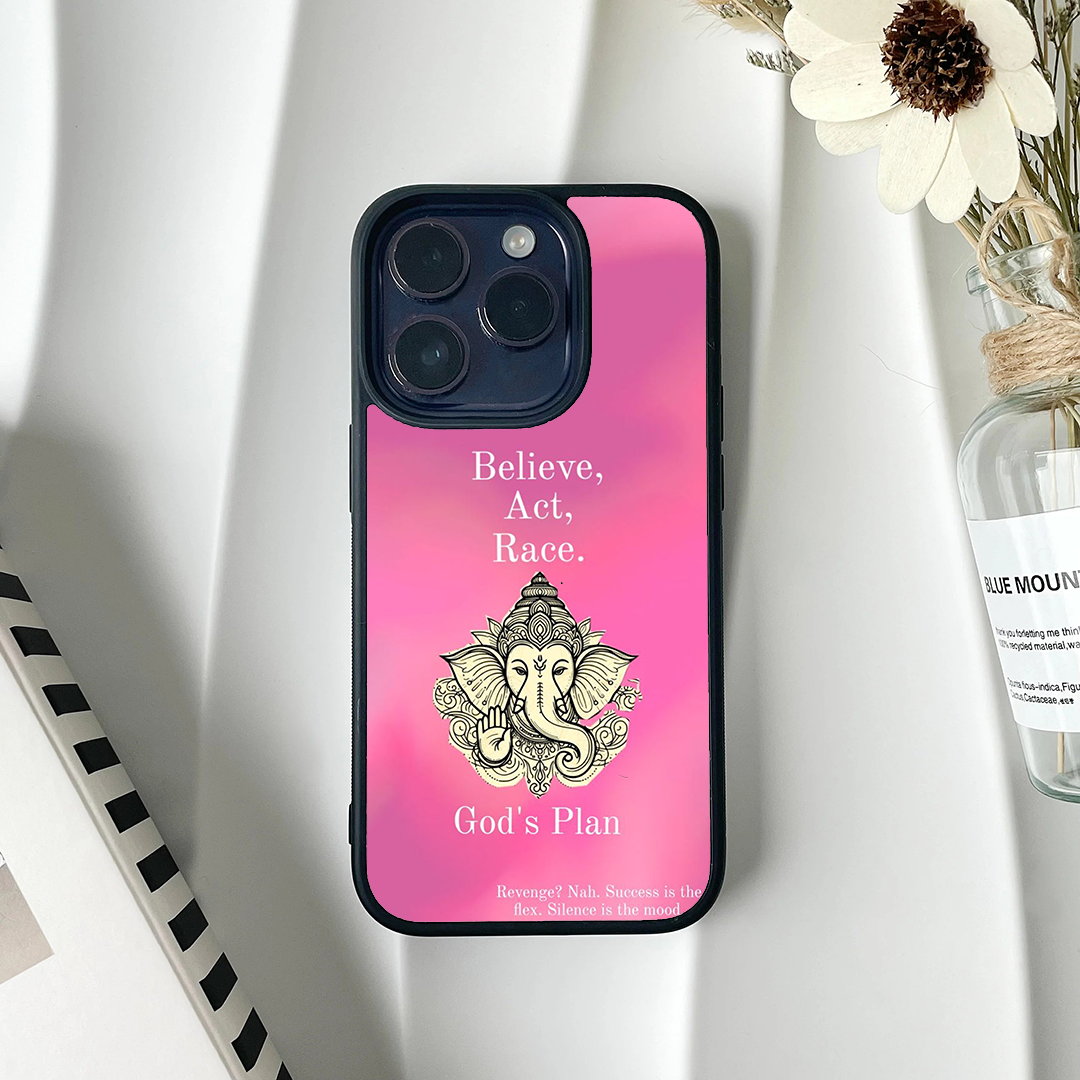 Believe Act Race Ganesh Divine Printed Protective Case