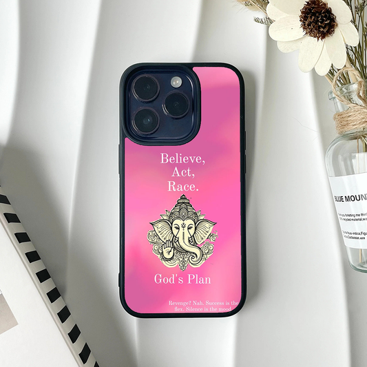 Believe Act Race Ganesh Divine Printed Protective Case