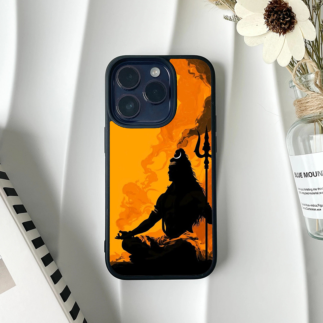 Lord Shiva Praying Art Divine Printed Protective Case