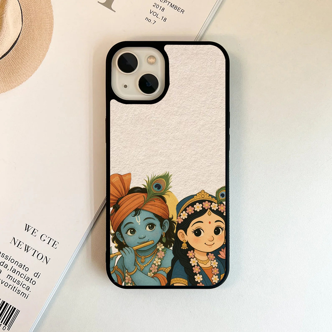Radhe Krishna Illustration Divine Printed Protective Case
