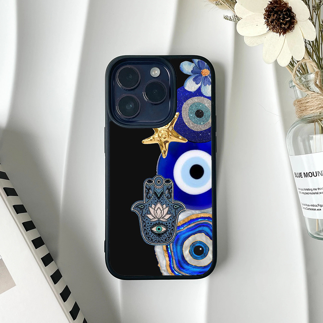 Half Evil Eye Protective Phone Case Back Cover