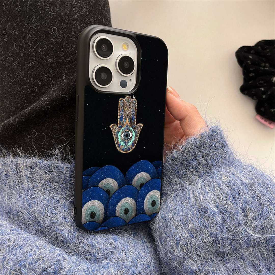 Peace Galactic Evil Eye Protective Phone Case Back Cover