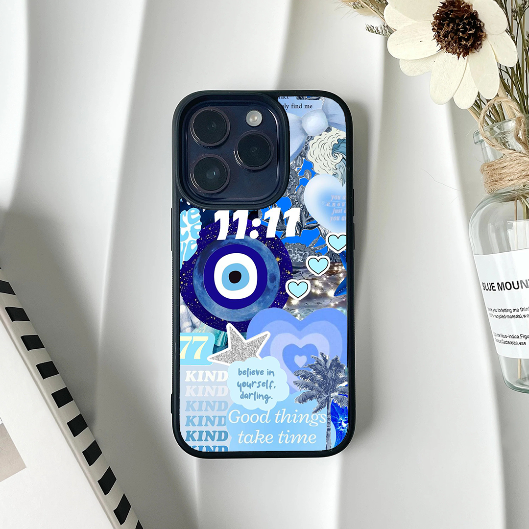 Aqua Vibe Evil Eye Protective Phone Case Back Cover