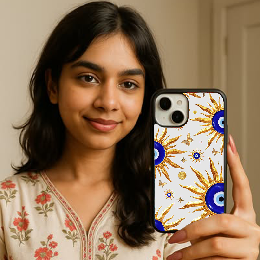 Golden Evil Eye Protective Phone Case Back Cover