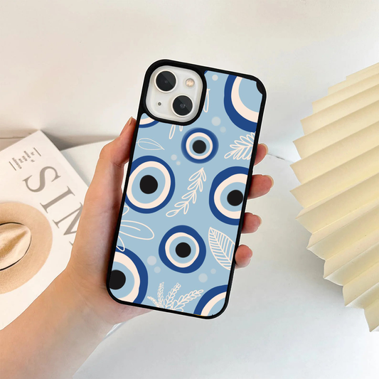 Feather Evil Eye Protective Phone Case Back Cover