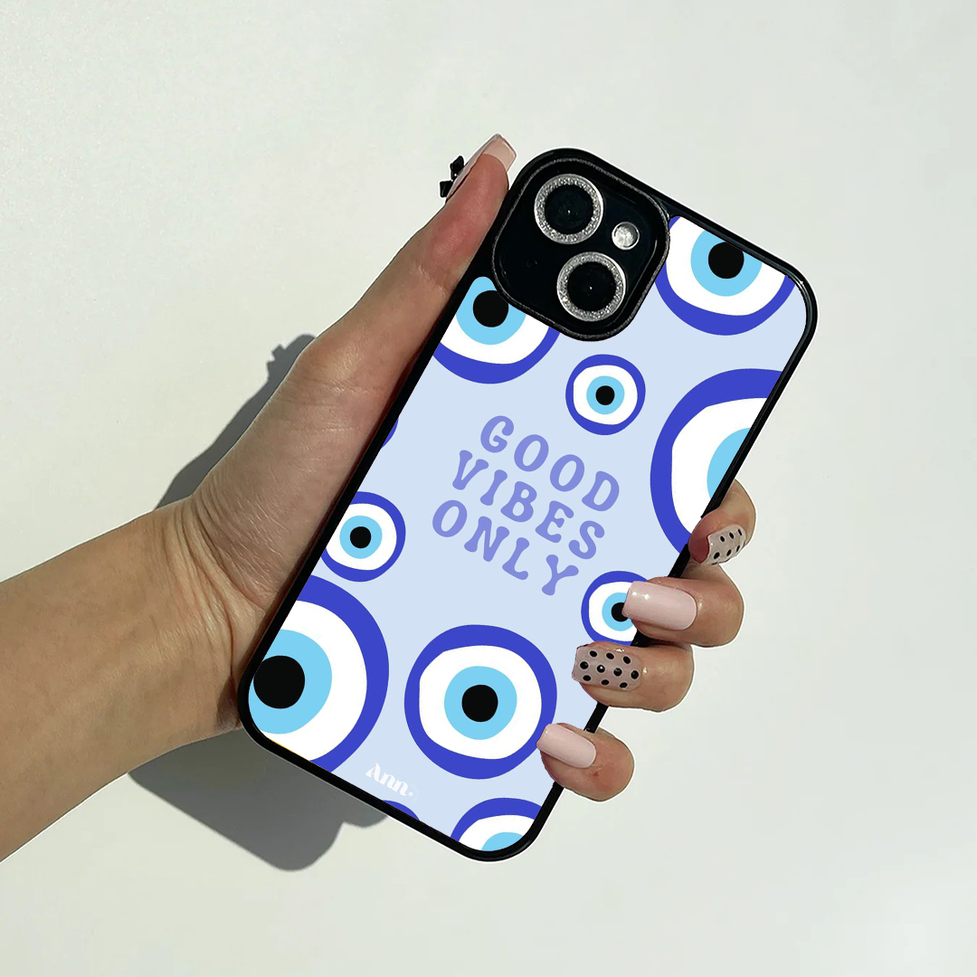 Good Vibes Only Evil Eye Protective Phone Case Back Cover