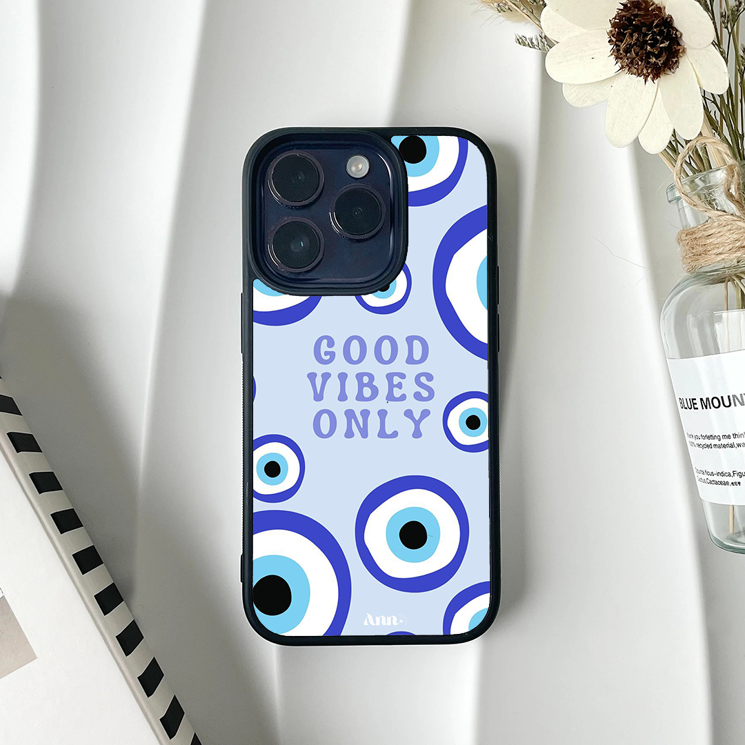Good Vibes Only Evil Eye Protective Phone Case Back Cover