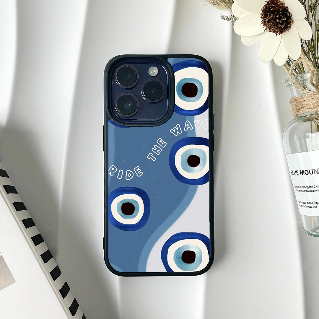 Ride The Wave Evil Eye Protective Phone Case Back Cover