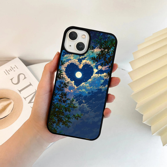 Heart Moon Glossy Protective Cases