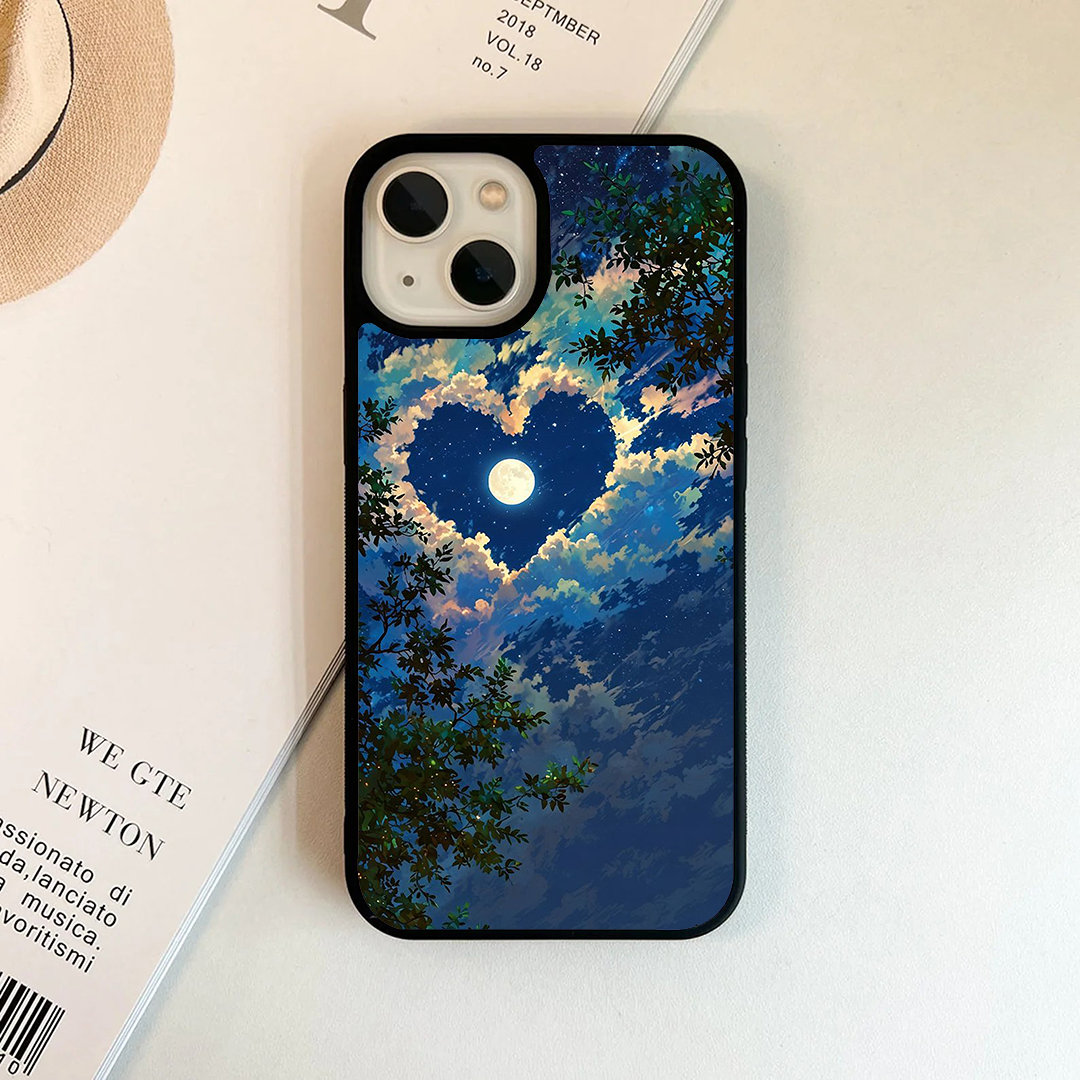 Heart Moon Glossy Protective Cases
