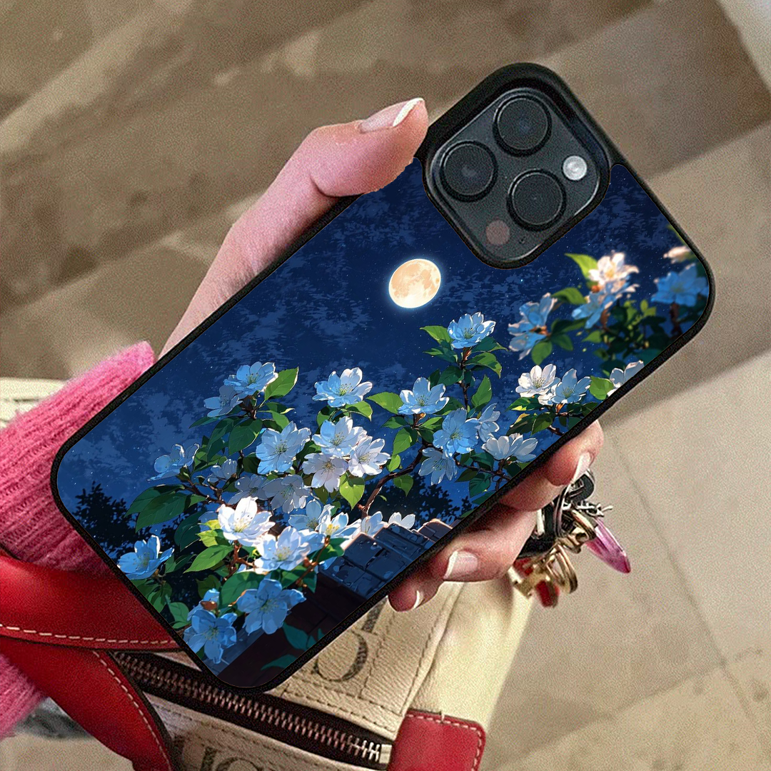 Midnight Bloom Glossy Protective Cases