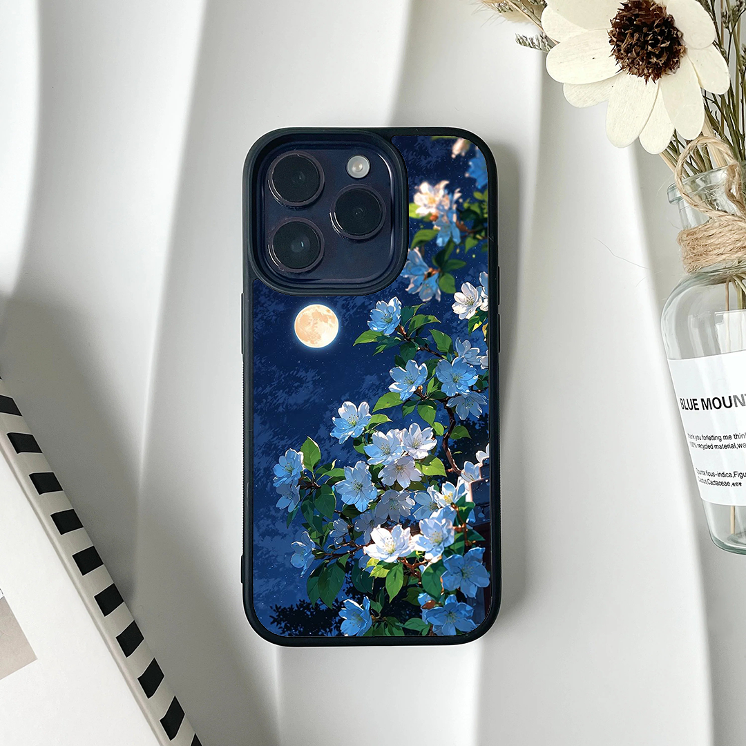 Midnight Bloom Glossy Protective Cases
