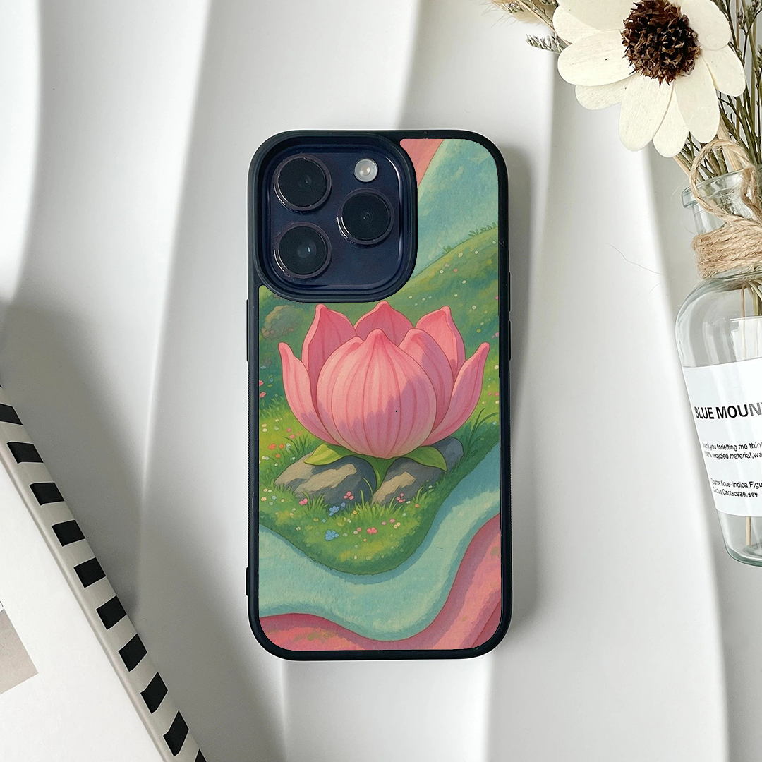 Blushing Camellia Glossy Protective Cases