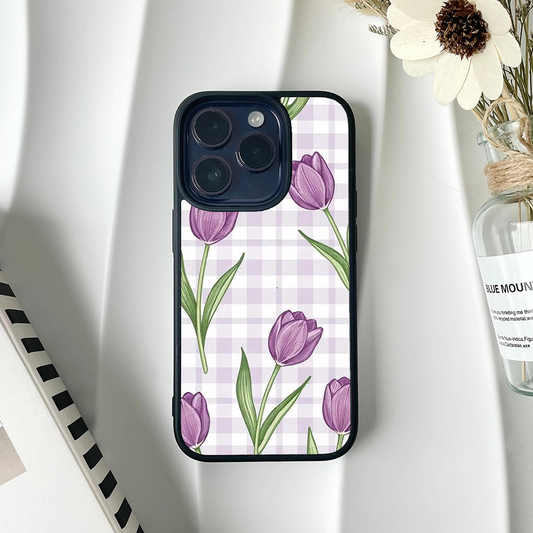 Lilac Flora Glossy Protective Cases