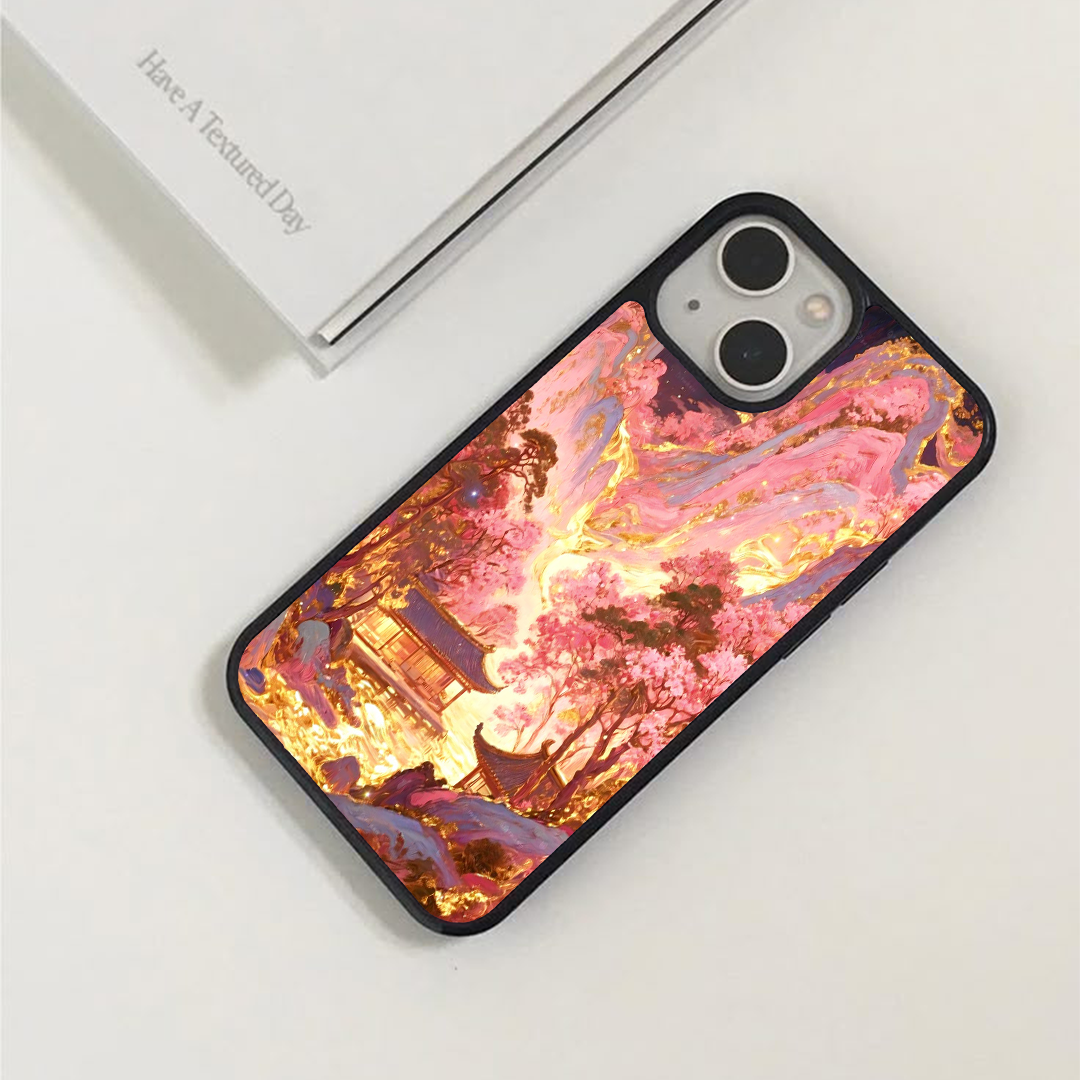 Pink Petal Drift Glossy Protective Cases