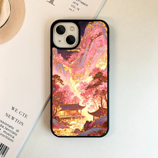 Pink Petal Drift Glossy Protective Cases